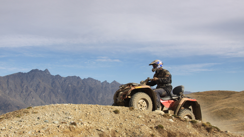 Experience the thrill of true off-roading on an ATV quad bike in a back country adventure through Queenstown Hill's outstanding scenery